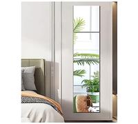 Sqinor Miroir Adhesif Mural, Grand Miroir Rectangulaire Long Miroirs Muraux Autocollant Verre Miroir Mural pour Chambre Salon Porte 30x30 cm