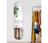 Sqinor Miroir Long Mural Adhesif Verre HD 30.5x30.5cm 4 Pièces - Miroir Autocollant sans Cadre Mirroir Murales pour Chambre Salon Entree Maison Porte Placard
