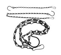 SQQCREATO Crochet Chaîne Plante Suspendue Chaînes suspendues Robustes avec Crochets de Plafond, Cintre en métal Noir for paniers Plantes, Pots Fleurs, Jardin Maison(5PCS-(50cm))