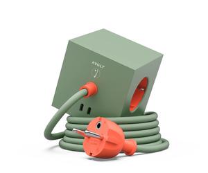 Square 1 - Avolt x Bauhaus cube de prise avec USB-C édition limitée Gecko Bloom dfp Design - 7350103841271