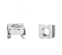 Square Hole Cage Nuts ， Carte élastique carrée en acier inoxydable, écrou à cage flottant M4-10, montage rack, armoire de serveur, étagère, clip(M8 10pcs)