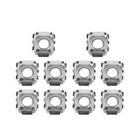 Square Hole Cage Nuts ， Écrou de cage à cartes en acier inoxydable M4/M5/M6/M8, encliquetable flottant for support serveur, 3/5/10 pièces(10pcs,M4)