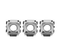 Square Hole Cage Nuts ， Écrou de cage à cartes en acier inoxydable M4/M5/M6/M8, encliquetable flottant for support serveur, 3/5/10 pièces(3pcs,M4)