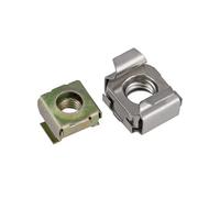Square Hole Cage Nuts ， Écrous de cage à cartes, trou carré flottant, support serveur M4-M12 multicolore(Zinc Plated,M4(5Pcs))