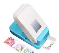 Square Hole Punch for Crafts, Lever Action Square Paper Puncher, Heavy Duty Stamp Cutter for Scrapbooking, Card Making, DIY Labels & Photo Arts, Cuts Cardstock & Foil (rectangle 2.6 * 2.1cm)