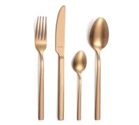 Amefa Ménagère 16 couverts Square – Acier inox 18/0, finition PVD Cuivre