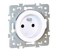 SQUARE Prise de courant 2 postes + T blanc EUR'OHM 60260