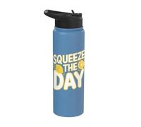 Squeeze The Day Funny Lemon Stainless Steel Insulated Water Bottle