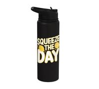 Squeeze The Day Funny Lemon Stainless Steel Insulated Water Bottle