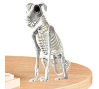 Squelette Chien Crâne de Chiot Assis Halloween à Articulations Mobiles