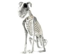 Squelette De Chien Décoration Halloween Effrayante Chiot Assis avec Os | Accessoires Squelette Chiot Effrayants Pour Maison Chambre Pièce Maîtresse Salon Maison Hantée Bureau Entrée Porche