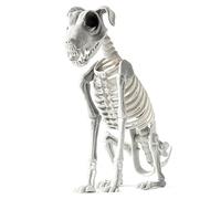 Squelette De Chien D'Halloween - Chien De Squelette Assis - Accessoire D'Halloween Réaliste - Statue Squelettes Effrayaz, Crâne Os Chiens Halloween - Ornement Effrayant Pour Maison Hantée Et Fête