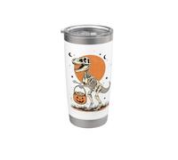Squelette de dinosaure d'Halloween T-Rex Meme Fête Gobelet isotherme en acier inoxydable double paroi