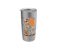 Squelette de dinosaure d'Halloween T-Rex Meme Fête Gobelet isotherme en acier inoxydable double paroi