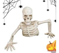 Squelette Halloween Décoration Figurine en résine réaliste et effrayante | Squelette Demi-Corps Accessoire Halloween Émergeant du Sol pour extérieur, porche, cimetière, intérieur, fête, jardin, ma