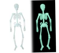 Squelette Qui Brille dans Le 59, 06 Pouces, Squelette Complet Lumineux à Suspendre Grandeur Nature pour décoration de Maison hantée d'halloween