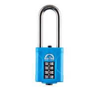 Squire Cadenas moyen (35 CLR bleu) - Cadenas coloré à anse ouverte la plus robuste - Recouvert en acier laminé pour résister à la corrosion - Serrure résistante aux intempéries pour la maison, l'école