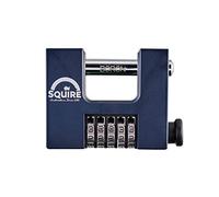 Squire Cadenas robuste (CBW85) - Anse rotative la plus robuste - Cadenas à combinaison à 5 roues - Alliage d'acier résistant à la corrosion - Serrure résistante aux intempéries