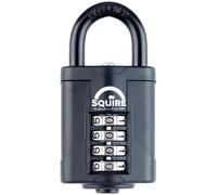 Squire Cadenas robuste (CP40BLACK) - Anse en acier la plus robuste - Cadenas à combinaison à 4 roues de 40 mm de large (noir) - Résistance à la corrosion - Cadenas résistant aux intempéries
