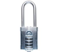 Squire Cadenas robuste (Vulcan Combi 50/2,5) - Anse longue la plus robuste - Cadenas Vulcan à 4 roues - Alliage d'acier moulé pour résister à la corrosion - Serrure résistante aux intempéries pour la