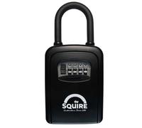Squire KeyKeep 1 PB Coffre-fort pour clés à combinaison - 4 roues Recodable (10 000 combinaisons) | Résistant aux intempéries | Moulé sous pression avec anse amovible | Rangement pour clés extérieur