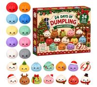 Squishy Calendrier de l'Avent 2026 Boulettes de Noël avec compte à rebours | calendrier compte à rebours de Noël de 24 jours, calendrier de Noël boulette, cadeaux surprise pour adultes