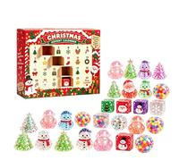 Squishy Calendrier de l'Avent de Noël 2026, 24 jours pour soulager le | Figurines douces et malléables, remodelage lent, jouet sensoriel pour adultes et enfants