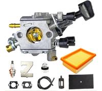 SR430 SR450 Kit de carburateur pour Stihl Sac à dos Mistblower BR350 BR430 BR450 Remplace 4229 129 0901 Compatible avec Zama C1Q-S209C C1Q-S210 C1Q-S210B