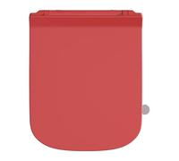 SREWOHS PRO Abattant WC Forme Carrée [COURT], Cuvette Toilette avec Frein de Chute, Lunette WC Universel de Fermeture rapide, Facile à Nettoyer, Testée Jusqu'à 150kg, 42,5 * 34.5CM, Rouge