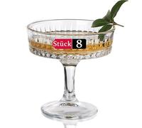Srgeilzati Lot de 8 verres coupé nervurés | Verres à martini | Verres à cocktail vintage 20 cl (8, T1002)