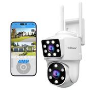 SRIHOME 2 * 2MP Caméras de Surveillance extérieures, 2.4GHz Bullet-PTZ Double Objectif, Détection Humaine, Vision Nocturne en Couleurs, Audio bidirectionnel, Stockage Local SD, IP66 (1)