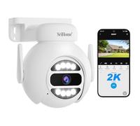 SRIHOME 4MP réseau WiFi à Double Bande 2.4/5GHz, caméra de Surveillance PTZ, Suivi des mouvements, Vision Nocturne, IP66 étanche, Audio 2 Voies, Utilisation intérieure/extérieure