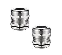 SRJQXH 2 Pièces PG19 Presse Etoupes, IP68 Niveau Connecteurs de Câble Etanches, 24 MM Laiton Connecteurs de Câble Etanche à la Poussière, Peut Etre Utilisé pour des Câbles de 10-16 MM Rejoindre