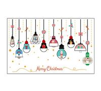 Srliya Autocollant Amovible Auto-adhésif Winter Star, Décoration de | Pvc Inodore, Méthode de Collage, Autocollant Mural Amovible, compatibilité avec Vitrine de Bureau et Chambre à Coucher,