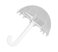 Srliya Boîte à Bonbons en Forme de Parapluie, Boîte-cadeau en Plastique Exquise Mignonne pour Fête D'anniversaire 12 Pièces pour Voyage, Rendez-vous (Blanc)