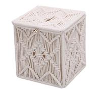 Srliya Couverture de Boîte à Mouchoirs, Décor Bohème, Porte-mouchoirs carré tissé en macramé, Organisateur de Papier pour Le Visage, Décoration D'intérieur pour Chambre à Coucher,