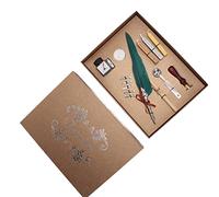 Srliya Ensemble de Stylos Plume avec Support en Alliage élégant | Plume en acier inoxydable durable, Prise en main confortable, Idéale pour la calligraphie, Parfaite pour les vacances