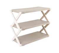 Srliya Étagère à Chaussures Pliante, Organisateur de Chaussures Portable pour Placard, Entrée, Couloir, Matériau PP, Convient à la Taille 12, Support de Rangement pour pour Porte D'entrée, Blanc (3