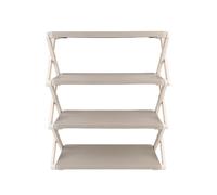 Srliya Étagère à Chaussures Pliante, Organisateur de Chaussures Portable pour Placard, Entrée, Couloir, Matériau PP, Convient à la Taille 12, Support de Rangement pour pour Porte D'entrée, Blanc