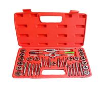 Srliya Jeu de Tarauds et Filières Métriques, Kit D'outils de Filetage | Kit D'outils avec t Tournevis pour Bois, Fer, Aluminium, Cuivre, Métal Commun