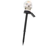 Srliya Lampes Solaires de Jardin en Forme de Crâne, pour Fête d'halloween, Contrôle Intelligent Unique, Décoration de Voie, 1 unité en Résine
