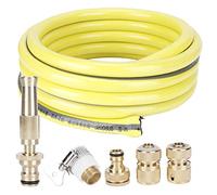 Srliya Pulvérisateur D'arrosage en Laiton Buse de Tuyau D'arrosage Arroseur Haute Pression Réglable avec Valve étanche à Connexion Rapide pour Lavage de Voiture Irrigation Jardina