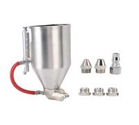 Srliya Pulvérisateur de Mortier de Ciment Pistolet de Pulvérisation à Trémie d'air en Acier Inoxydable 3,5 L Entrée de 1 4 Pouces 6 Buses Largeur de Pulvérisation de 28 Cm pour Le