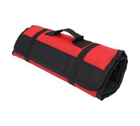 Srliya Sac à Couteaux de Chef Portable Multifonctionnel à 20 Emplacements, Supports de Protection, Rangement en Rouleau pour Le Camping, Toile Légère, Taille 22,4 X 14,0 Pouces (Rouge)