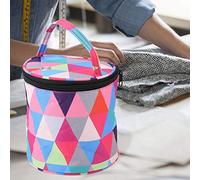 Srliya Sac à Tricoter en Matériau Doux avec Accès Rapide pour le Fil - Portable et Durable - Idéal pour la Famille et les Amis Qui Aiment Tricoter - 5,7 X 5, Pouces Rond Multicolore - Convient pour la