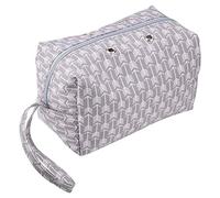Srliya Sac Seau de Rangement fileté de Haute qualité, pour Fournitures de Fil au Crochet, Matériau Souple pour Débutants, (Carré Gris Taille S)