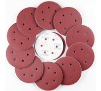 Sruhrak 150 mm Disques Abrasifs, 100 Pièces Rond Disque Ponçage 1000 Grain | 8 Trous de Différentes Tailles Papier Poncer pour Ponceuse Excentrique (Oxyde d'aluminium)