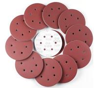 Sruhrak 150 mm Disques Abrasifs, 100 Pièces Rond Disque Ponçage 220 Grain | 8 Trous de Différentes Tailles Papier Poncer pour Ponceuse Excentrique (Oxyde d'aluminium)