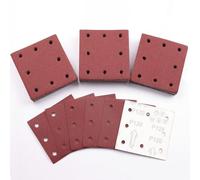 Sruhrak 50 Pièces Feuilles Abrasives, 110x115mm Papier a Poncer 120 Grains Papier Abrasif pour Bosch Ponceuse Vibrante Polir et Enlever La Rouille