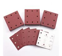 Sruhrak 50 Pièces Feuilles Abrasives, 110x115mm Papier a Poncer 150 Grains Papier Abrasif pour Bosch Ponceuse Vibrante Polir et Enlever La Rouille